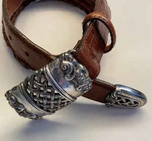 Brighton L Leather Brown Braided Vintage 1995 Belt thumbnail 1