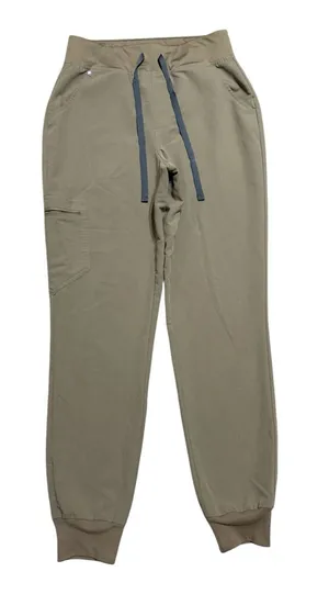 FIGS High waist Zamora jogger pants size Small khaki tan color thumbnail 1