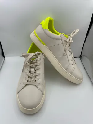 Coach lowline low top leather women’s sneakers G5040 light beige/neon green thumbnail 7