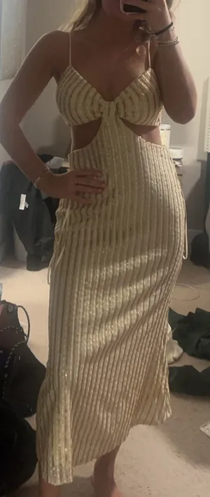 Hello Molly Sparkling Love Midi Dress Gold thumbnail 7