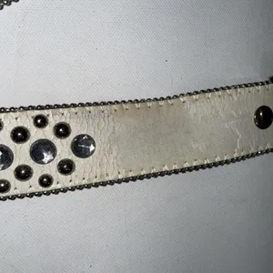 Vintage Chunky Y2K Studded Equestrian Western Boho Preppy Metal White Cross Belt thumbnail 8