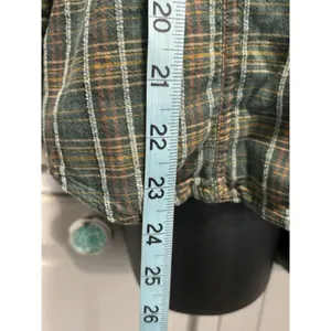 Woolrich Vintage Flannel Shirt‎ Green/Orange Plaid Button Up Size See Measure thumbnail 3