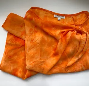 Vintage orange tie dye wrap maxi skirt, size 10 thumbnail 1