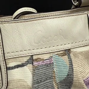 COACH 16591 Soho Linen Op Art Tote Multicolored Jacquard Canvas Shoulder Bag thumbnail 11