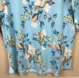J. Jill Women’s Floral Print Luxe Supima Cotton Pleat Back 7/8 Sleeve Tunic thumbnail 3