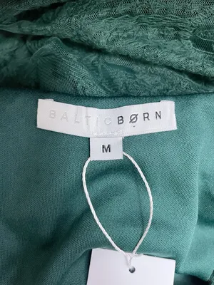 NWT Baltic Born Milena Midi Dress Medium Green Lace Smocked Waist Flutter Sleeve thumbnail 12