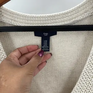 Gap sweater vest cream in color never worn NWOT oversized coastal grandma thumbnail 5