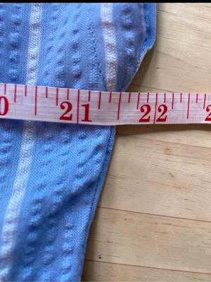 World Market Blue Stripe Seersucker Babydoll Tunic Dress NWT One Size Summer thumbnail 8