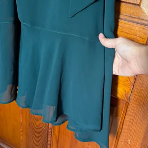 Show Me Your Mumu Claire Midi Dress - Emerald Green Chiffon - Small thumbnail 12