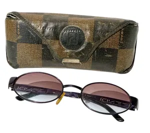 Vintage FENDI Twilight‎ Oval Sunglasses FS211 Black Frame Ombre Lens 135 Unisex thumbnail 1