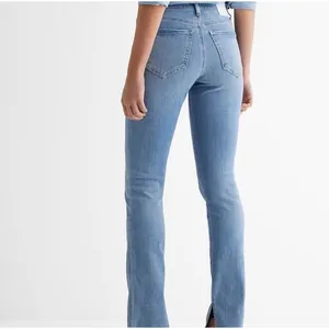Express‎ Skyscraper Mid Rise Hyper Stretch Flare Jeans Blue Split Hem 6R NEW thumbnail 13