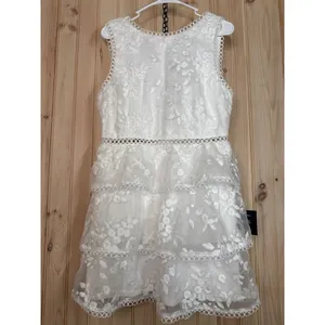 Lulus Look So Sweet White Embroidered Lace Mini Dress Cocktail Engagement Large thumbnail 3