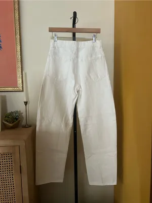 Madewell The Balloon Jean White Barrel Leg Jeans Baggy NWT Size 26 (US 2) thumbnail 6