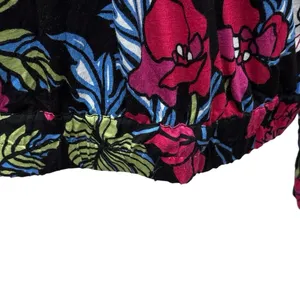 Anthropologie Tiny Womens Finley Faux Wrap Top Black Pink‎ Floral Long Sleeve M thumbnail 8
