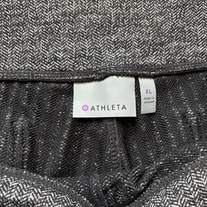 Athleta Herringbone Metro‎ High Rise Legging Size XL Pockets Black Tights 73371 thumbnail 6