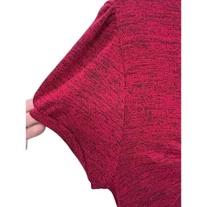 Olivia Blu Maternity XL Heathered Red Empire Waist Back Tie Tunic Top Office‎ thumbnail 6