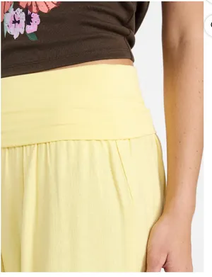 No Boundaries Wide Leg Yellow Roll Waist Pants thumbnail 3