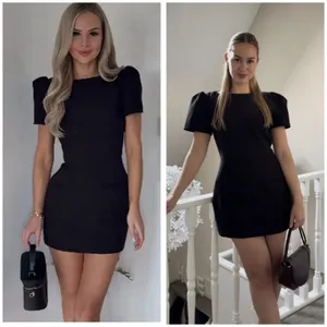 Zara Woman FW25 Black Short Pleated Pocket Dress 8839/777 Medium Chic Preppy thumbnail 13