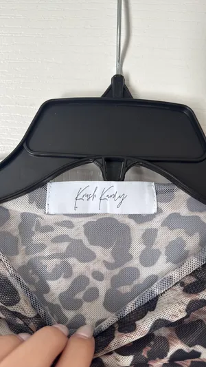 Boutique Cheetah Print Sheer Top thumbnail 2
