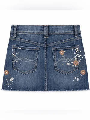 Bejeweled Denim Skirt Blue thumbnail 3