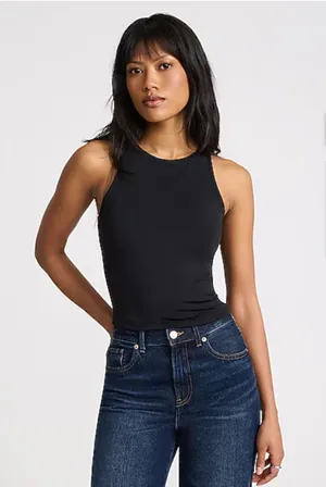Express Body Contour High Compression High Neck Cropped Tank thumbnail 1