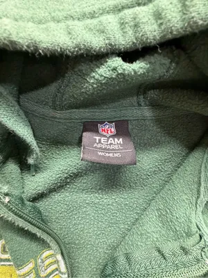 Green Bay Packers Women’s Full Zip Hoodie Green NFL Approx Large thumbnail 8