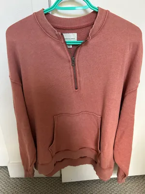 American Eagle fleece half zip up sweatshirt thumbnail 1