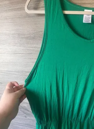 West Loop Green Jersey fabric dress thumbnail 2