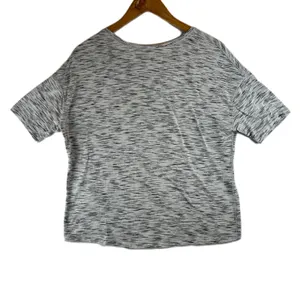 Lululemon Athletica Space Dye Relaxed‎ Fit Short Sleeve Top Size 8 White Black thumbnail 2