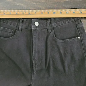 Cider Women's Medium High-Rise Wide Leg Black Denim Jeans NWT thumbnail 5