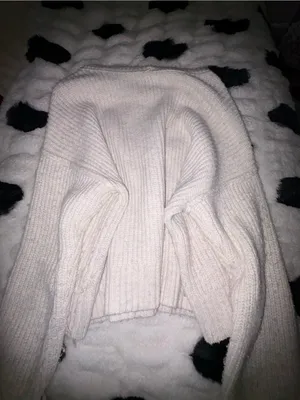 a new day Cream Ribbed Crewneck Sweater thumbnail 2