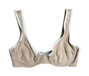 Stone Fox Swim‎ Women's Cloud Bikini Top Color Block Tan XS thumbnail 1