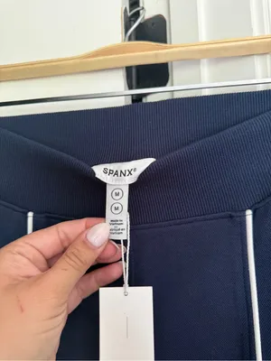Spanx‎ airpique timeless navy blue straight track pants new NWT thumbnail 4