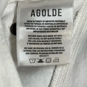 Agolde Jeans Womens 24 White Organic Cotton High Rise Criss Cross Straight Leg thumbnail 13