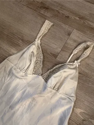 Victoria Secret White Lace Slip Dress Size Medium thumbnail 2