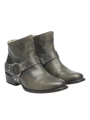 FREEBIRD by Steven aso Free People 𖤐 Santiago Distressed Leather Booties Boots 𖤐 Taupe thumbnail 12