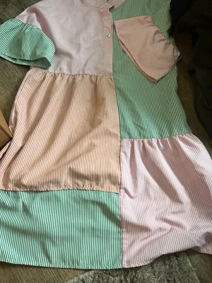Andthewhy Pin Stripe Color Block Dress size small thumbnail 4