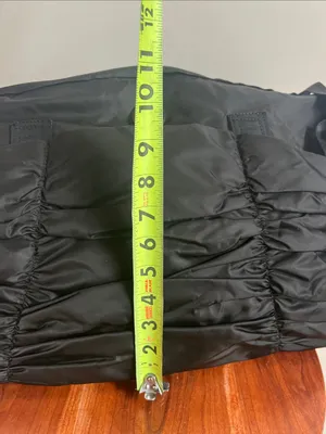 lululemon athletica Yoga Black Ruched Nylon Duffel Crossbody thumbnail 8
