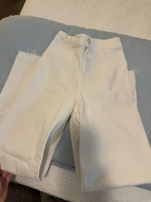ZARA Marine Straight Jeans White thumbnail 2