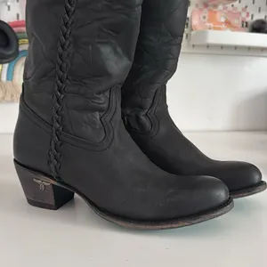 Lane Women's Plain Jane Charcoal Tall Western Boots EUC thumbnail 7
