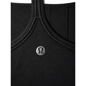 Lululemon Black Strappy Back Yoga Athletic Tank Top Built In Shelf Bra Size 10 thumbnail 4