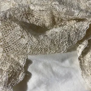 Lillie Rubin Vintage Stretch Lace Sleeveless beige Blouse women sz S thumbnail 6