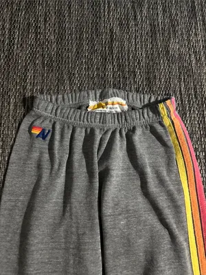 Aviator Nation 5 Stripe Jogger Sweatpant Grey Size XS thumbnail 4