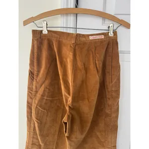 Calvin Klein Vintage Cotton Corduroy Pant Tan High Waist Wide Leg Trouser Size 8 thumbnail 4
