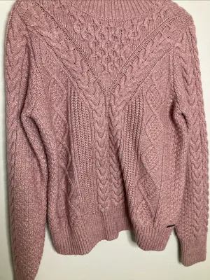 Abercrombie & Fitch Rose Cable Knit Turtleneck Sweater thumbnail 4