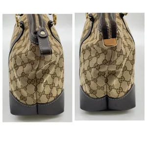 Gucci GG monogram canvas and leather tote thumbnail 13