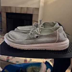 Hey Dude Wendy Slub Canvas Chambray Light Grey Women’s Size 6 thumbnail 7