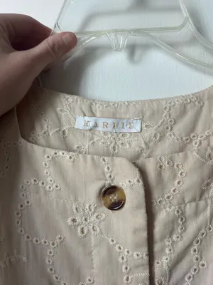 Karlie Eyelet Shift Dress Nude thumbnail 3