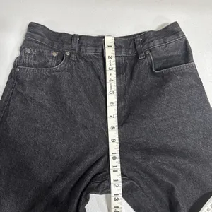 Zara Jeans Wide Leg High Rise Womens 4 Black Denim Pants Grunge Streetwear thumbnail 7