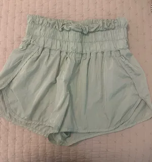 Free people movement green shorts thumbnail 1